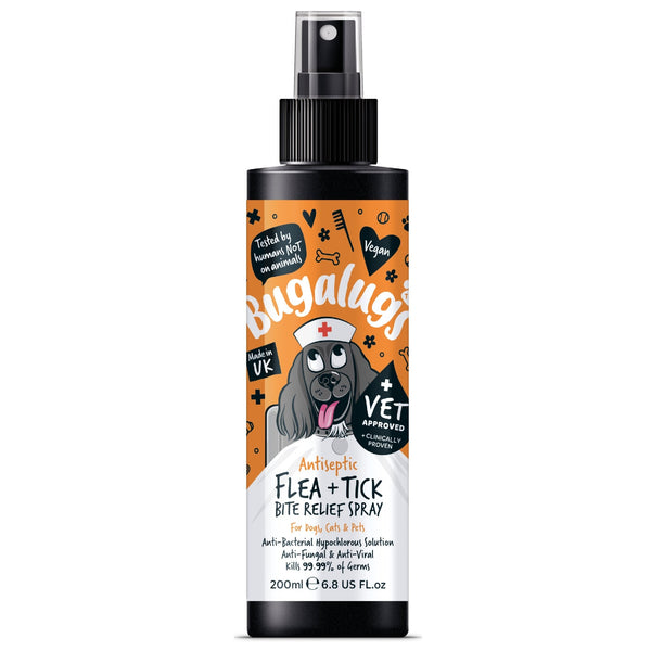 Bugalugs Antiseptický sprej proti Flea & Tick Bite - 200ml - Pupple - Antiseptický sprej proti svrbeniu