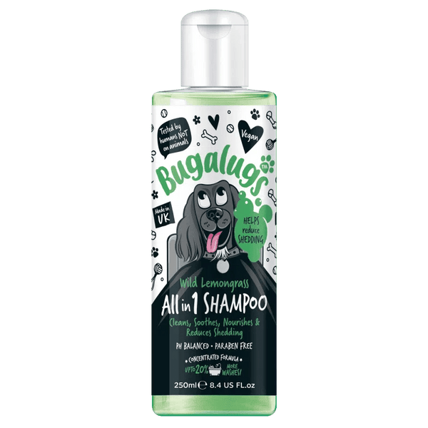 Bugalugs Pet Shampoo (ALL IN 1 - Shed Control / Wild Lemongrass) - 250ml - Pupple -