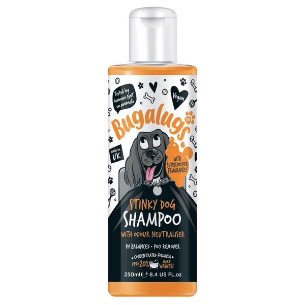 Bugalugs Pet Shampoo (Stinky Dog), with Odour Neutraliser - 250ml - Pupple -